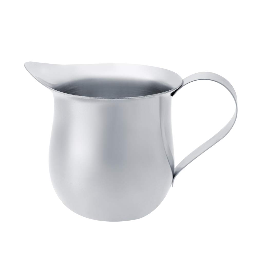 Coffee Mixing Cup, Silver Stainless Steel Milk Frother Pitcher Frothing Cup, Espresso Tools Accessories Milk Jug for Barista Tools Frothing Milk Lattes Chocolate and Cream Coffee (60ml)
