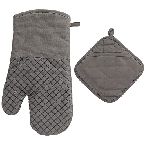 AmazeFan Gants de four résistants à la chaleur avec revêtement en silicone - Antidérapants à 350 °C - Pour la cuisine et le barbecue Cover