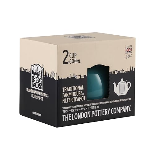 Théière 2 tasses London Pottery turquoise 600ml avec infuseur - 8