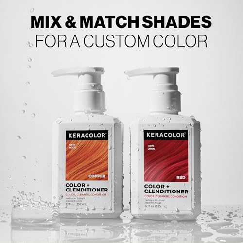 Keracolor Color + Clenditioner, Semi-Permanent Hair Color, Copper, 12 Fl Oz - image 9