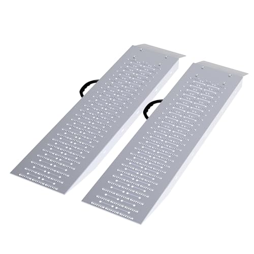 Loading Ramps - Set of Two 35.5-Inch Ramps for ATVs, Motorcycles, Mowers, Carts, and More - 1200lb...