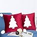FANOROSTY Set di 2 Natale Cuscini per Divano, Natale Decorazioni Case Copricuscini Divano, Applique in Finta Pelliccia Federe Cuscini 45x45 cm per Soggiorno, Divano e Camera da Letto
