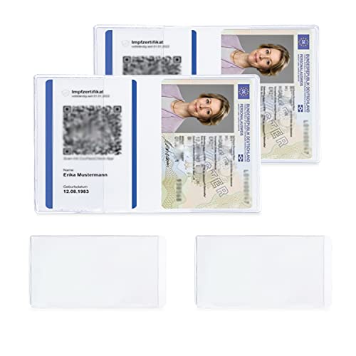 10 Stück A7 Ausweishüllen Transparent - 76x112mm Kartenhüllen Wasserdicht