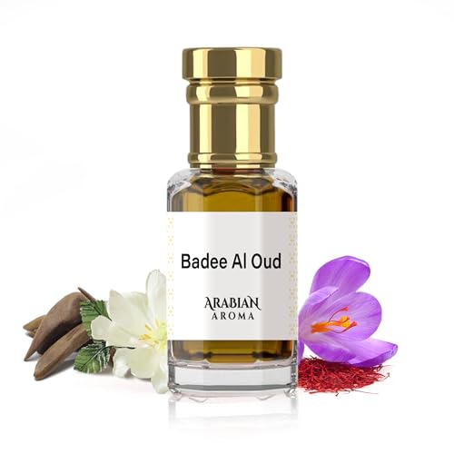 Image of Arabian Aroma Badee Al Attar | Saffron & Oud Perfume Fragrance | Alcohol-Free, Long-Lasting | 100% Pure Perfume | Ittar For Men | Fresh Oriental Attar for Men (6ml)