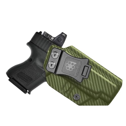 Amberide Glock 26/27/33 IWB Holster,Kydex-Boltaron Inside Waistband Fit Glock 26 27 33 Gen
