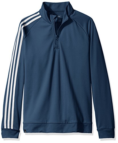 adidas Golf Boys B 3-Stripes Jacket, Mineral Blue, Medium