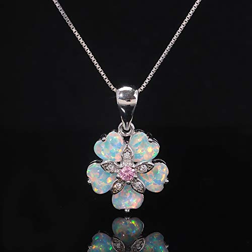 CiNily Opal Pendant Necklace Gold Plated Opal Jewelry Gifts for Women Girls Gemstone Necklaces2