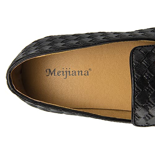 Image of Meijiana Mens Loafers Wedding Dress Shoes Slip-On Loafers for Men Tuxedo Suit Shoes