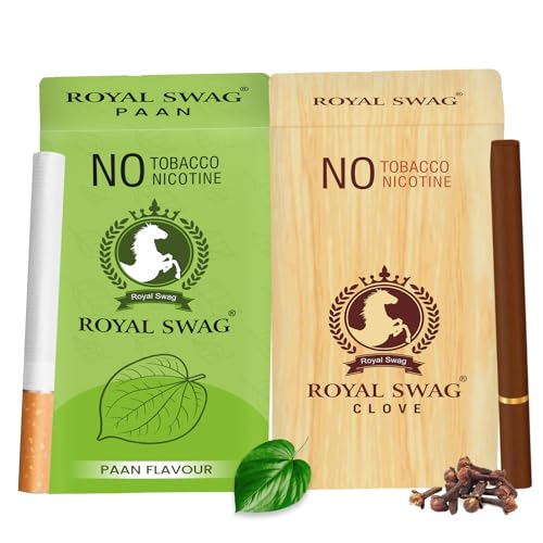 ROYAL SWAG Ayurvedic & Herbal Cigarettes 100% Tobacco-free and Nicotine-free PAAN, Clove Flavour (20 Sticks) | Made with 100% Natural Ingredients - Made in India