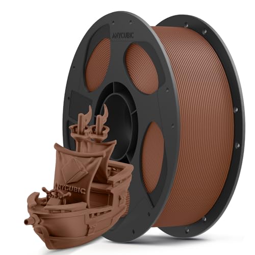 ANYCUBIC Filament PLA de 1,75 mm pour Imprimante 3D, Précision Dimensionnelle +/- 0.02mm, Enroulement Soigné Bobine de 1KG Filament, Bronze Bronze 1
