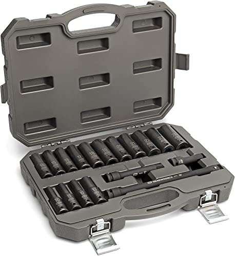 Gearwrench 18 Piece 1/2" Drive Deep Metric Impact Socket Set - 89096 #TOP3
