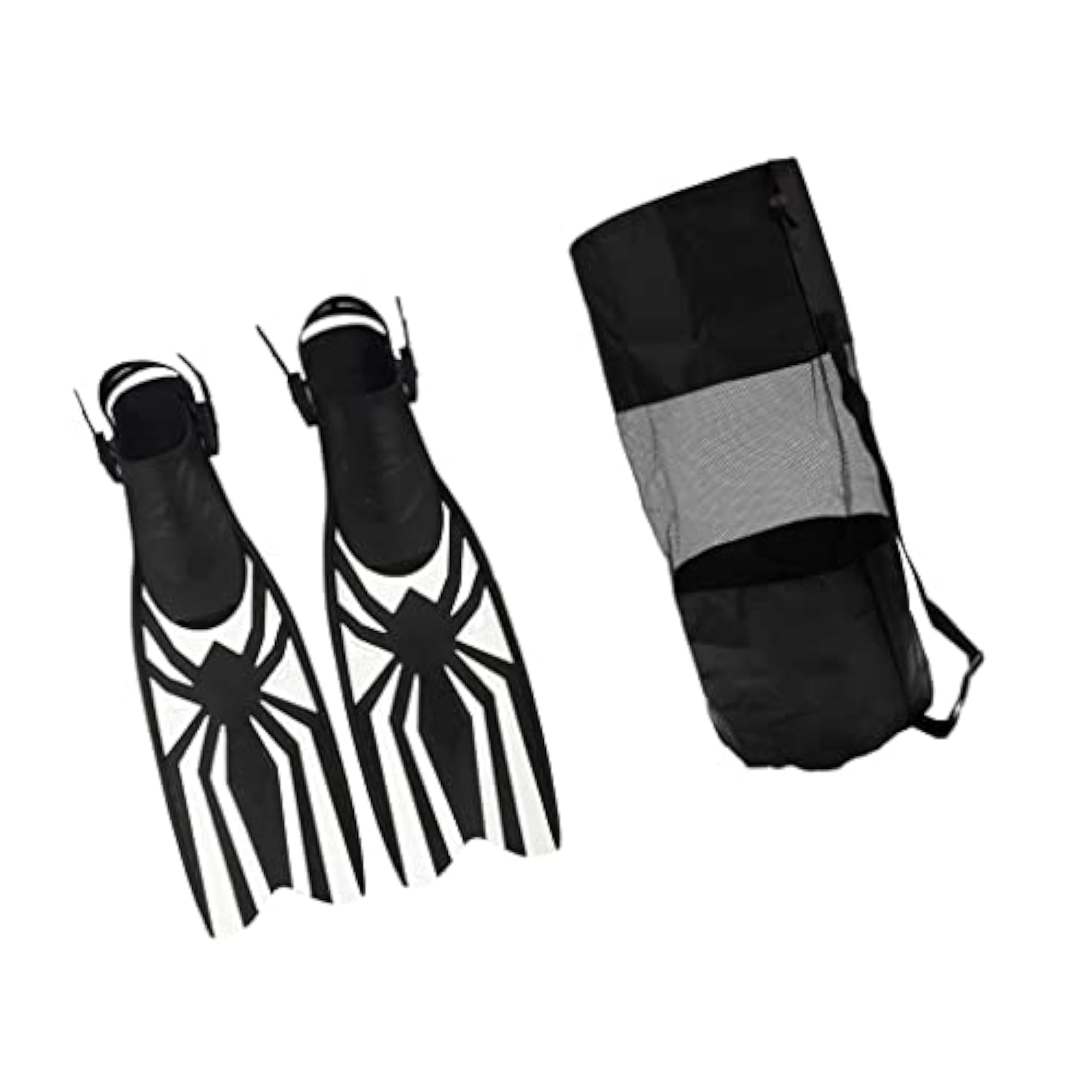 Pink Open-Heel Scuba Dive Flippers with Mesh Bag Gear Pack M