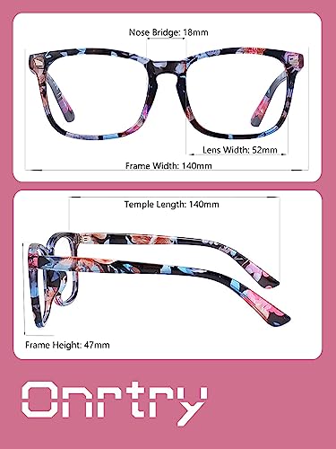 Image of Onrtry Non Prescription Glasses for Men Women Square Clear Lens Eyeglasses