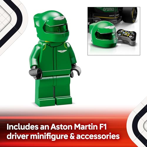 LEGO Speed Champions Aston Martin Aramco F1 AMR24 Race Car Toy with a Collectible Formula 1 Driver Minifigure - Model Kits for 10+ Year Old Boys & Girls or Adult Motorsport Fans 77245 - 5