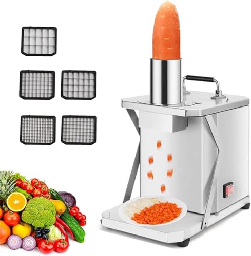 Cortadora eléctrica de vegetales y rallador de acero inoxidable