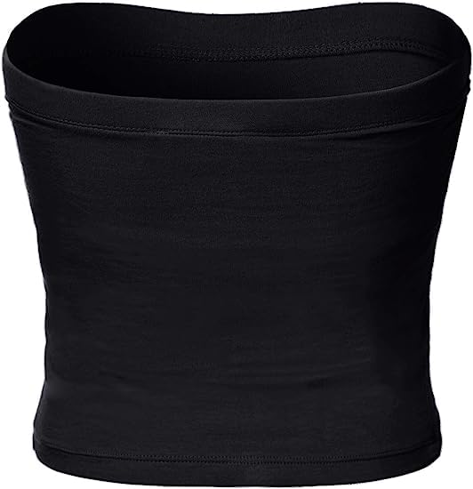 Image of Women's /Girl's Strapless Stretchable Long Bandeau Tube Top Camisole Free Size