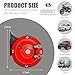 FSTURIOS 300DB Super Loud Train Horns, 12V Waterproof Air Electric Snail Horn Replacement Kit, Universal Durable Raging Sound Air Horns for Car, Motorcycle, Truck, Marine Boat (Red)