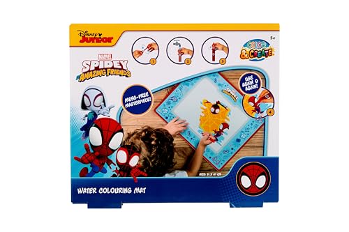 Spidey Aqua Malmatte | Marvel Wassermalmatte para niños | Juego de dibujo reutilizable con bolígrafo | Pintura limpia sin caos | Juguete creativo Disney para niños y niñas | Aqua Playmat SP24359