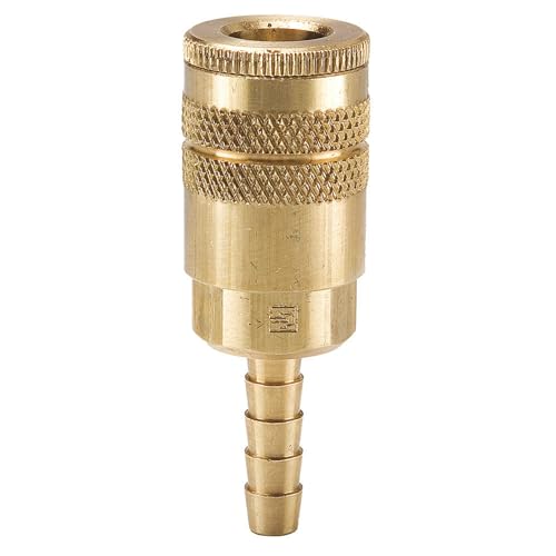 Parker Hannifin B20-5B Series 20 Brass General Purpose Pneumatic Quick Coupler with Standard Hose Barb, Industrial Interchange, 1/4