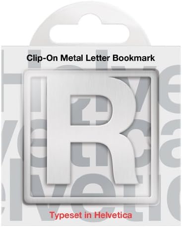 IF Helvetica Clip-On Letter Bookmark - R
