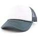 Trendy Apparel Shop XXL Oversized 5 Panel Foam Mesh Back Trucker Cap - Dark Grey - 2XL