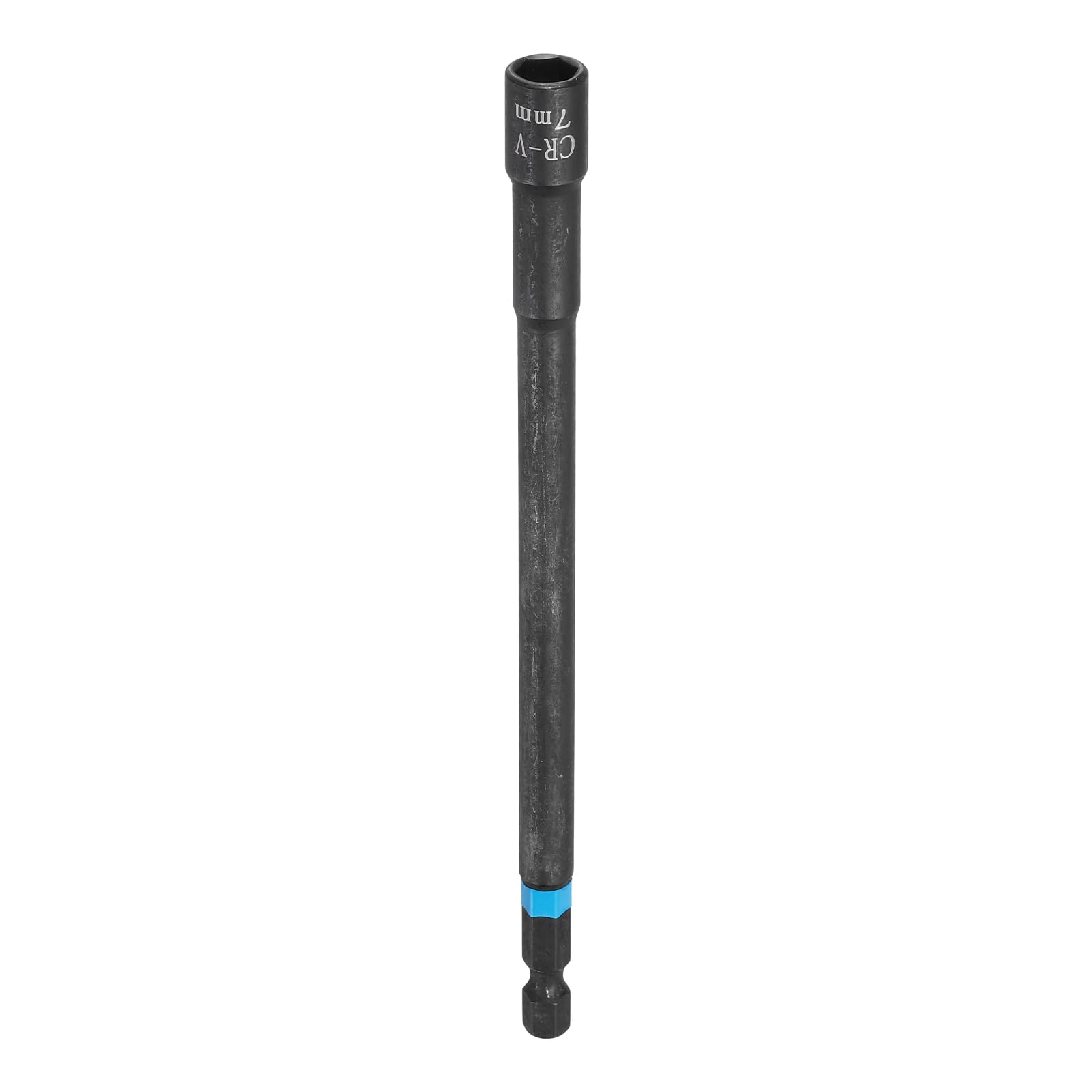 sourcing map Nut Driver Drill Bit 7mm Metric Socket 1/4" Hex Shank 6" (150mm) Magnetic 6-Point Sockets Quick Change Cr-V Steel Bolt Setters for Power Drill Drivers