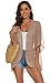 Womens Kimono Cardigans Beach Cover ups Swimwear Puff Sleeve Loose Casual Summer Tops (Lotus Root Pink,L)