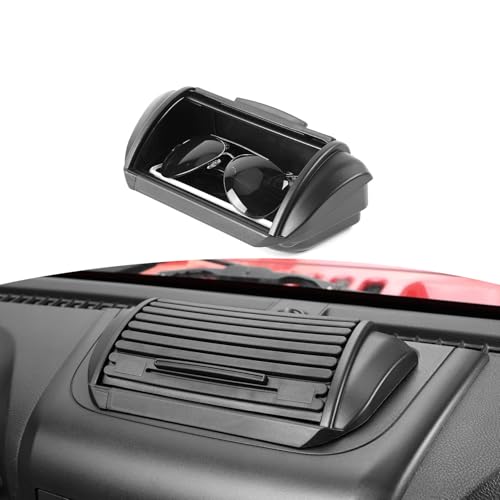 RT-TCZ for Jeep JK Dashboard Storage Organizer Tray Box with Sliding Lid, – Fit for Jeep Wrangler JK JKU 2011-2017, Black Durable ABS Plastic, Protects Your Small Items