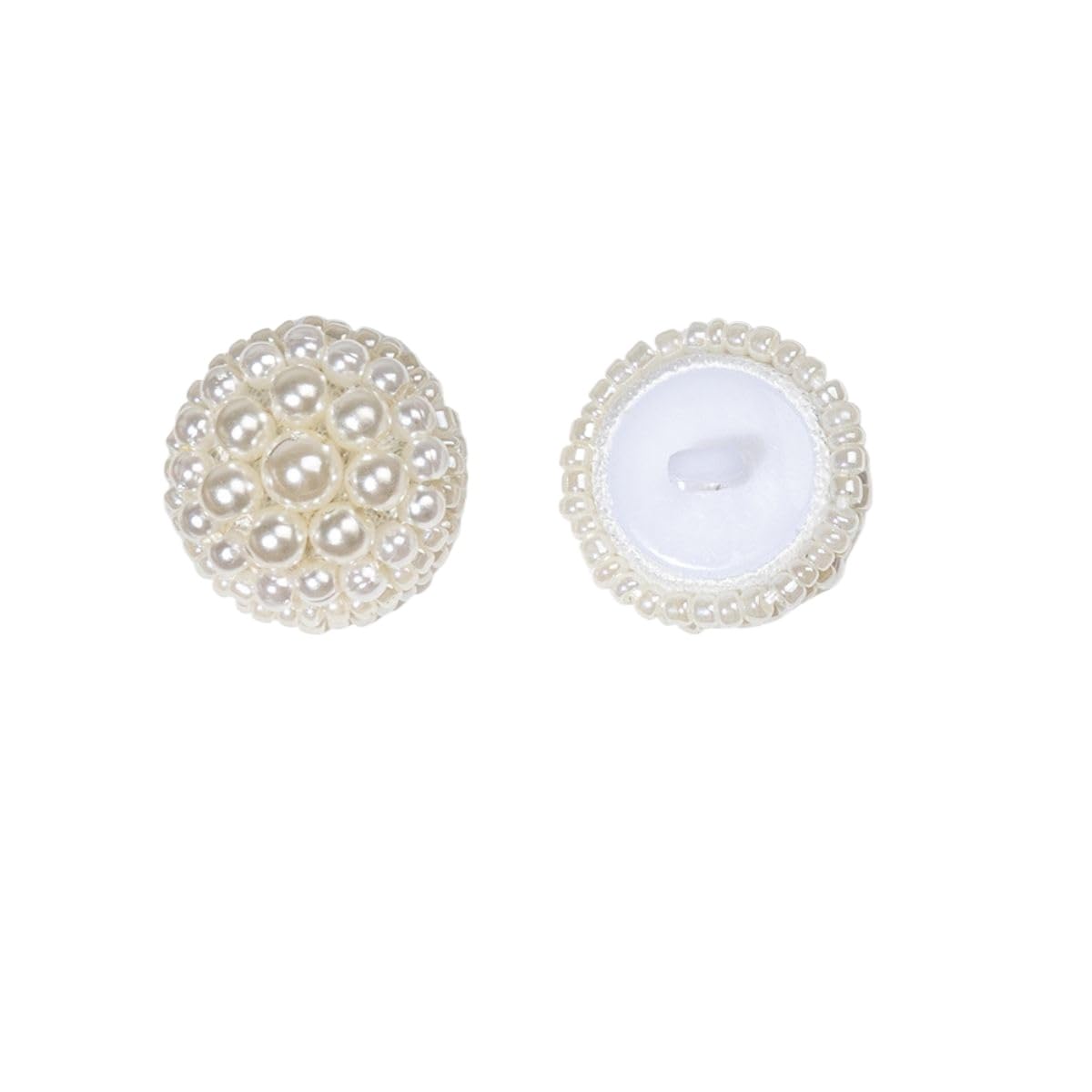 ROMDANTY Vintage Handmade Pearl Beaded Sewing Buttons, Decorative Embellished Buttons for Coats, Sweaters, Cardigans, Crafts and DIY Projects