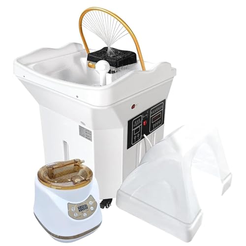 Japanese Head Spa Sink Portable with 60L Water Tank Thermostatic Water Circulation Shampoo Basin for Salons And Spas Massage Table Enhance The Head Wash Experience