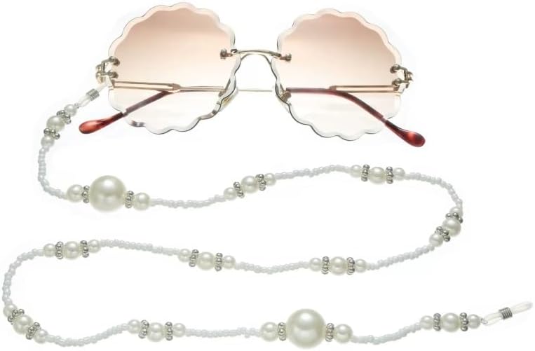 Eyeglasses Jewelry Pendant Imitation Pearl Eyeglass Chain Hanging Neck Rope Accessories