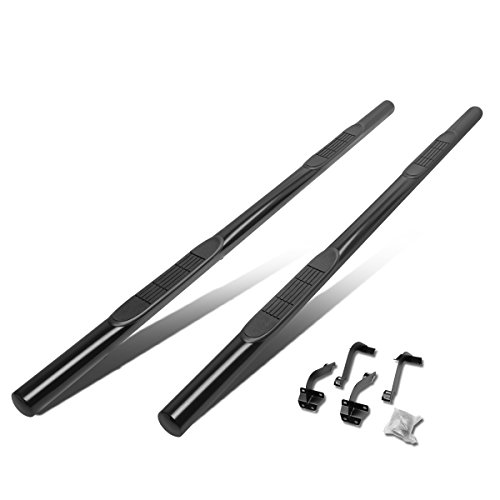 3 Inches Side Step Nerf Bar Running Board Compatible with Ford F-150 F-250 F-350 Super Cab 15-22, Stainless Steel, Black Powdercoated