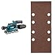 Makita DBO380Z Akku-Schwingschleifer 18V (ohne Akku, ohne Ladegerät) & kwb 30 Stück Schleifpapier Professional (93 x 230 mm, gelocht Typ-B, Körnung 40/80/120/180, für Holz, Metall & Farbe)