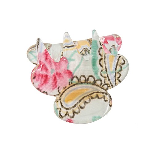 Carede FJDK187-1 Mini 1.2 Inch Plastic No-Slip Grip Jaw Hair Clip,Floral Printed Small Acrylic Hair Claw Clips thumb #8