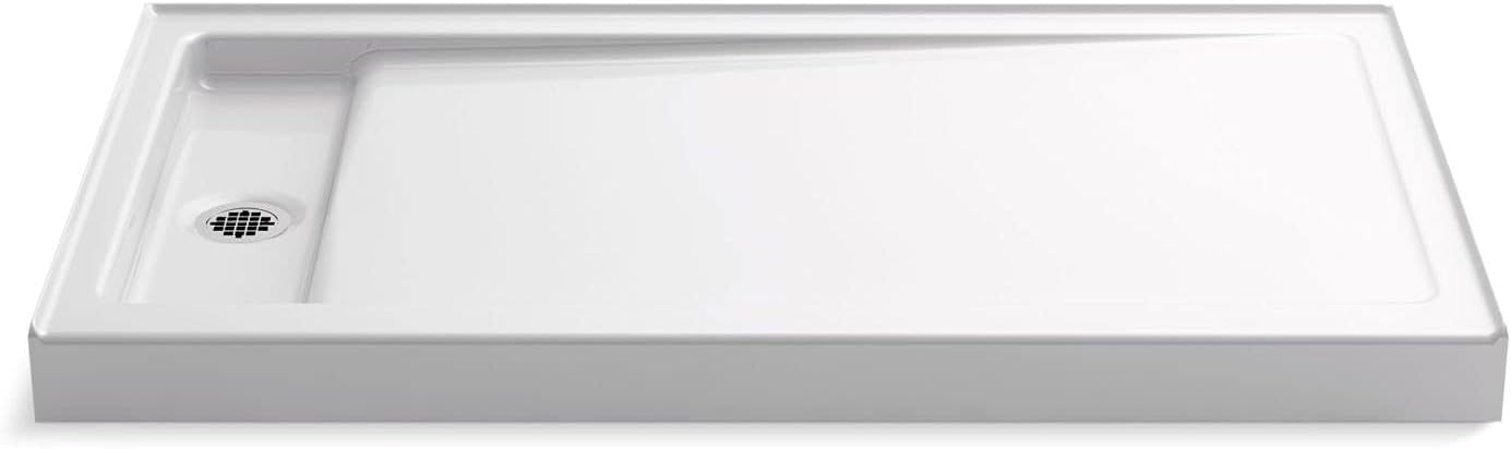 KOHLER Bellwether 60 In. x 34 In. Single-Threshold Shower Base with Left Center Drain, White