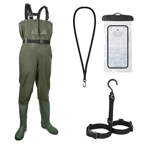 Cuissardes de pêche pour homme en nylon et PVC imperméables