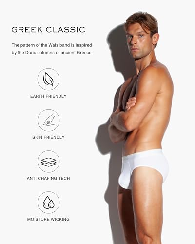 SALIGIA Men’s Modal Briefs 3-Pack – Sexy, Tag-Free & Ultra Soft Underwear with No Fly Pouch, Breathable Comfort2