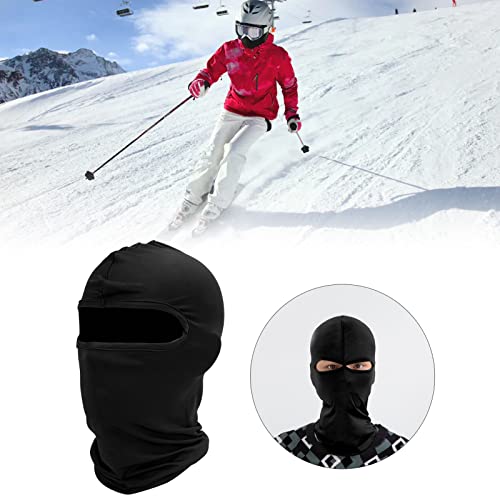 Pasamontaña para esquí y ciclismo, cubierta térmica para cabeza y cuello, resistente al viento y UV, para hombres, color negro miniatura 5