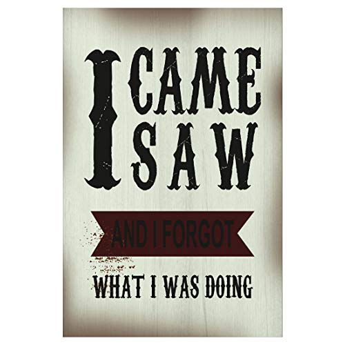 Image of Sehaz Artworks Home Decor Items | Room Decor | Wall Decor | living Room Decorative Items | I-Came' Rust Looks Wall Sign for Wall Decoration Tin Sign (MDF, 30 cm x 20 cm x 0.3 cm)
