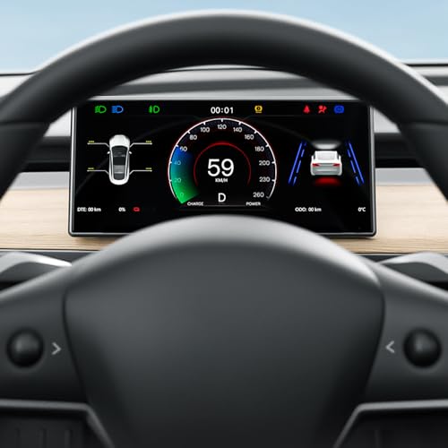 9'' Head Up Display for Tesla Model Y 2020-2024/ Tesla Model 3 2017-2023 with Touchscreen Wireless Carplay Android Auto Hud Display