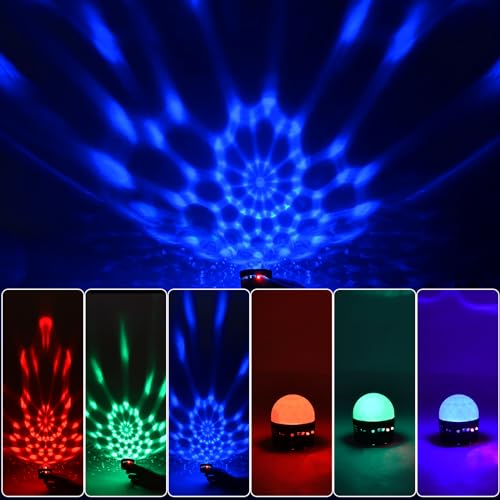 URAQT Mini Disco Ball Light - Self-Propelled Ball, Sound Activated Disco Lights for Parties, DJ Strobe Ball with Mirror and Glitter Effect, Stage Lights for Kids, Car, DJ, Party, Bar, Christmas - Image 2