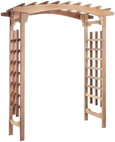 All Things Cedar 6-Foot Pagoda Arbor Garden Arch Trellis for Climbing Plants, Transform Garden or Patio Spaces, Made from Premium Western Red Cedar