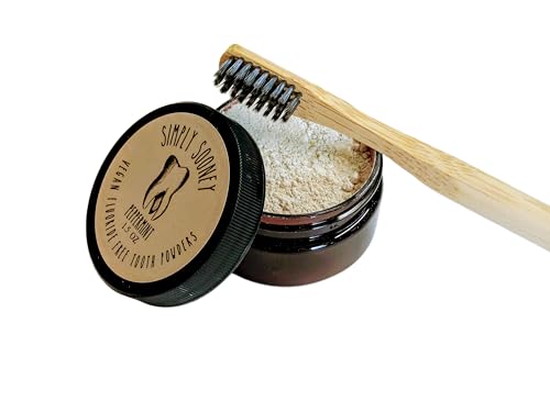 Simply Sooney Fluoride Free Remineralizing Toothpaste Powder I Vegan I Gluten Free I Organic Peppermint Essential Oil 1.5oz