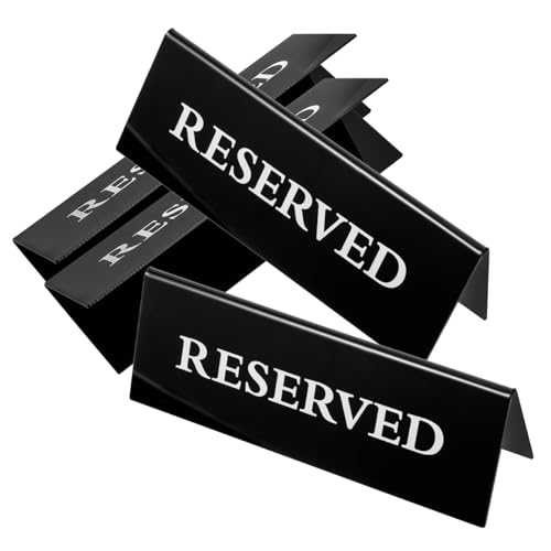 BESTonZON 4pcs Banquet With Ting Seats Supply Seat Place Restaurant Signs Cards Dining Board Acrylic Chair for Card Sign Wedding Tips Seating Table Party Multipurpose Reservation Reserved