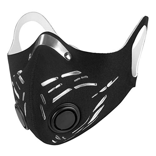 Preisvergleich Produktbild Aploa Unisex Aktivkohle Atemschutzmaske Staubmaske Adjustable Gesichtsmaske Mundschutzmaske Feinstaubmaske Staubschutz PM2.5 Für Radfahren Motorrad Training Mit Atemventil