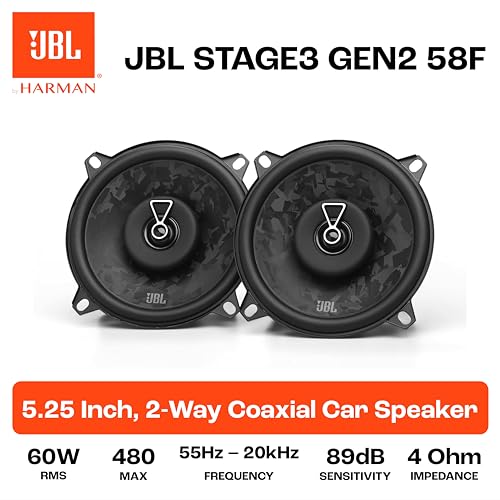 Image of JBL Stage3 Gen2 58F 130 mm 5.25 Inch Coaxial Speaker Car Upgrade Boxes