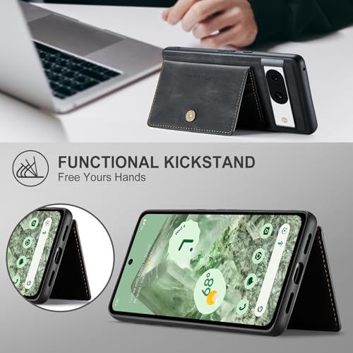 Coque Google Pixel 8A portefeuille noire pour sécuriser vos cartes