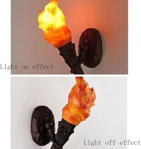 Lámpara de pared LED industrial tipo antorcha antigua interior 5