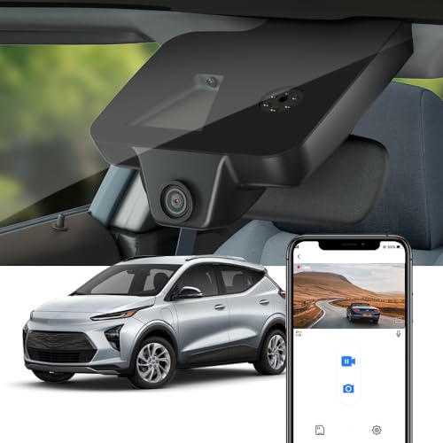 Fitcamx 4K Dash Cam Suitable for Chevy Bolt EV & EUV LT Premier 2022-2024 (HD2-4267) has Auto-Dimming, OEM Look, UHD 2160P Video, Built-in WiFi & APP, Loop Recording, G-Sensor, Plug & Play, 64GB Card