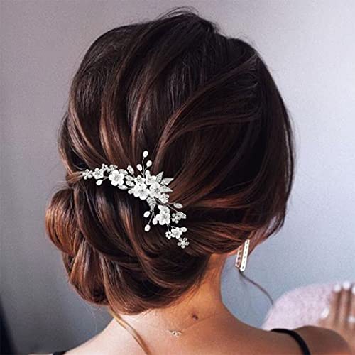 Gorais FZ057S Flower Wedding Hair Pins Crystal Bridal Hair Pieces Pearl Bride Hair Clips Hair Accessories thumb #1